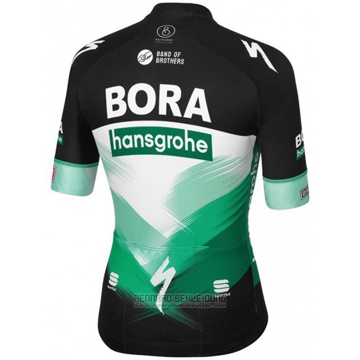 2020 Fahrradbekleidung Bora-Hansgrone Shwarz Grun Trikot Kurzarm und Tragerhose
